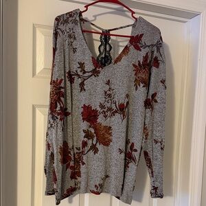 Floral Lace-Back Women's Top